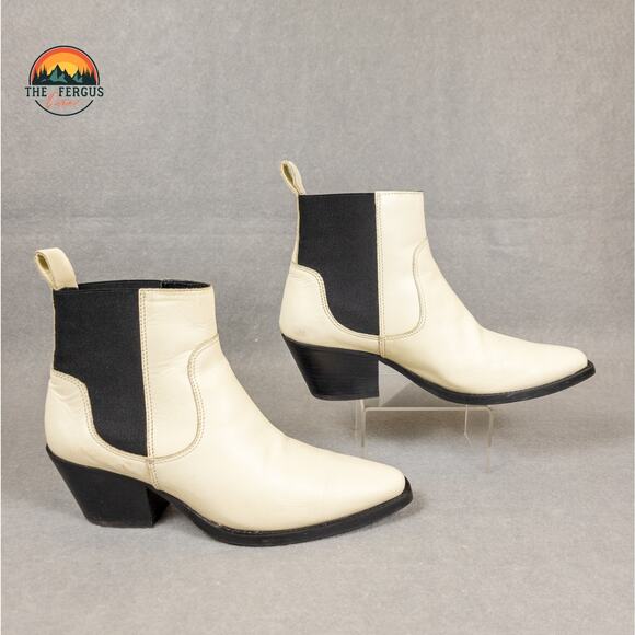 Everlane Boot Leather Made in Italy Wild Western Americana Style White Size 7 - Picture 4 of 16